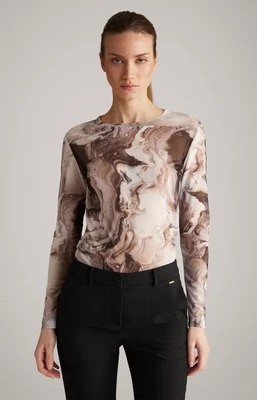 Zdjęcie produktu Siateczkowa koszula z długim rękawem w kolorze złamanej bieli i czarnym Joop