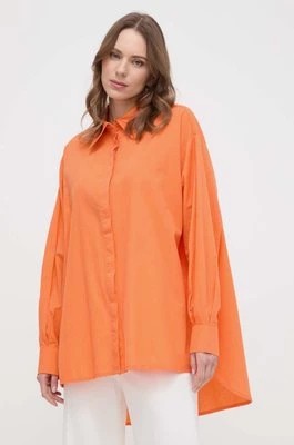 Zdjęcie produktu Silvian Heach koszula bawełniana damska kolor pomarańczowy relaxed z kołnierzykiem klasycznym
