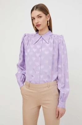 Zdjęcie produktu Silvian Heach koszula damska kolor fioletowy regular z kołnierzykiem klasycznym