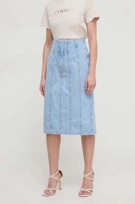 Zdjęcie produktu Silvian Heach spódnica jeansowa kolor niebieski midi prosta