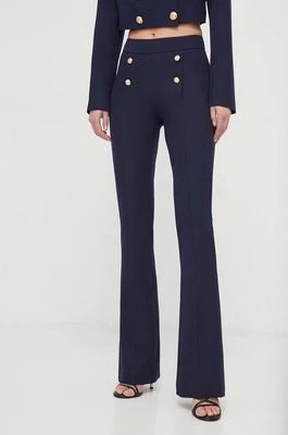 Zdjęcie produktu Silvian Heach spodnie damskie kolor granatowy proste high waist