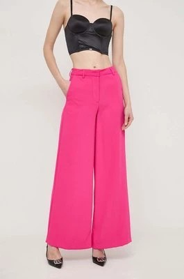 Zdjęcie produktu Silvian Heach spodnie damskie kolor różowy szerokie high waist
