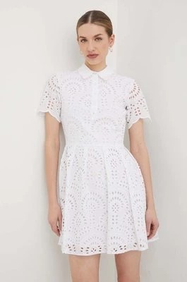 Zdjęcie produktu Silvian Heach sukienka bawełniana kolor biały mini rozkloszowana