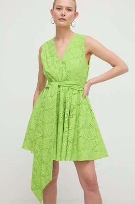 Zdjęcie produktu Silvian Heach sukienka bawełniana kolor zielony mini rozkloszowana