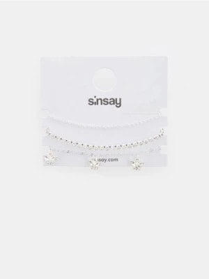 Zdjęcie produktu Sinsay - Bransoletki 3 pack - srebrny