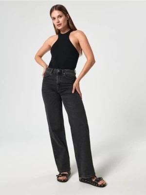 Zdjęcie produktu Sinsay - Jeansy wide leg high waist - czarny