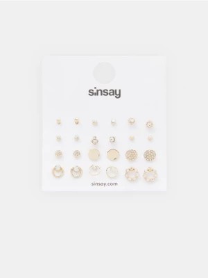 Zdjęcie produktu Sinsay - Kolczyki 12 pack - złoty