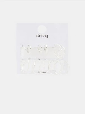 Zdjęcie produktu Sinsay - Kolczyki 6 pack - srebrny