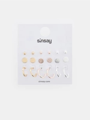 Zdjęcie produktu Sinsay - Kolczyki 9 pack - wielobarwny
