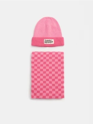 Zdjęcie produktu Sinsay - Komplet: czapka i szalik - różowy