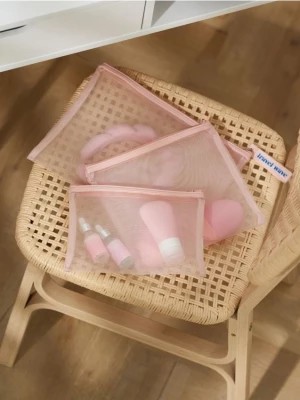 Zdjęcie produktu Sinsay - Kosmetyczki 3 pack - różowy