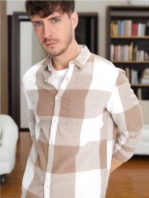 Zdjęcie produktu Sinsay - Koszula z kieszenią - brązowy