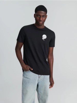 Zdjęcie produktu Sinsay - Koszulka bawełniana z nadrukiem - czarny