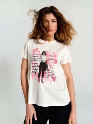Zdjęcie produktu Sinsay - Koszulka Emily w Paryżu - kremowy