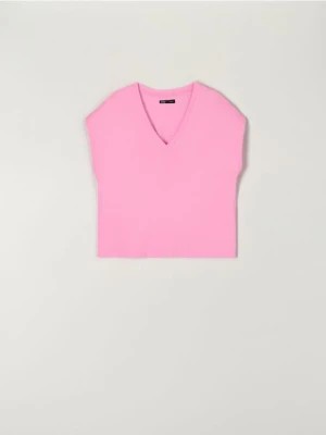 Zdjęcie produktu Sinsay - Koszulka loose - różowy