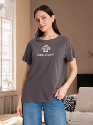 Zdjęcie produktu Sinsay - Koszulka z nadrukiem - szary