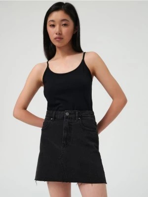 Zdjęcie produktu Sinsay - Spódnica jeansowa mini - czarny