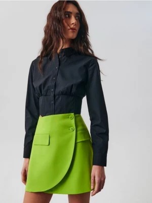 Zdjęcie produktu Sinsay - Spódnica mini asymetryczna - zielony