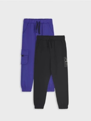 Zdjęcie produktu Sinsay - Spodnie dresowe jogger 2 pack - niebieski