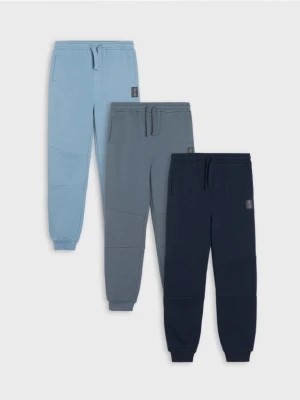 Zdjęcie produktu Sinsay - Spodnie dresowe jogger 3 pack - błękitny