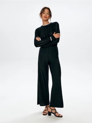 Zdjęcie produktu Sinsay - Spodnie loose high waist - czarny