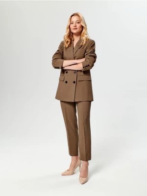 Zdjęcie produktu Sinsay - Spodnie tkaninowe - brązowy