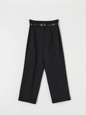 Zdjęcie produktu Sinsay - Spodnie z paskiem - czarny