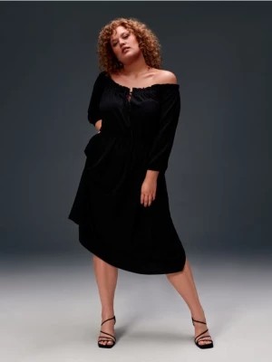 Zdjęcie produktu Sinsay - Sukienka midi hiszpanka - czarny