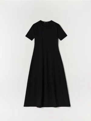Zdjęcie produktu Sinsay - Sukienka midi prążkowana - czarny