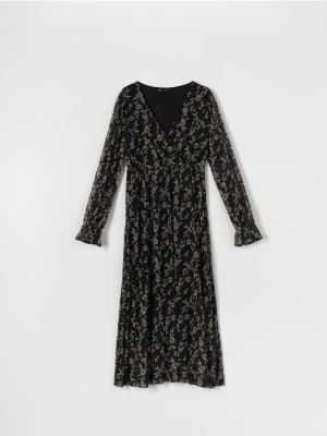 Zdjęcie produktu Sinsay - Sukienka midi w kwiaty - czarny
