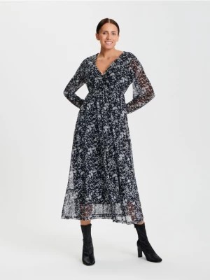 Zdjęcie produktu Sinsay - Sukienka midi ze wzorem - wielobarwny