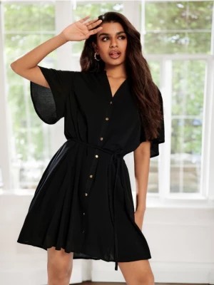 Zdjęcie produktu Sinsay - Sukienka mini koszulowa - czarny