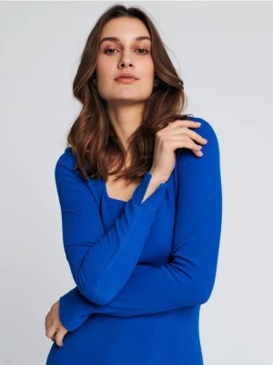Zdjęcie produktu Sinsay - Sukienka mini prążkowana - niebieski