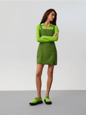 Zdjęcie produktu Sinsay - Sukienka mini w pepitkę - zielony