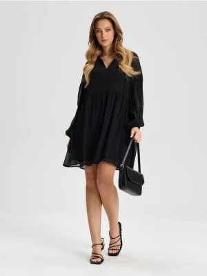 Zdjęcie produktu Sinsay - Sukienka mini z wiązaniem - czarny