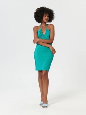 Zdjęcie produktu Sinsay - Sukienka mini z wiązaniem - zielony