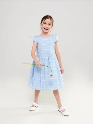 Zdjęcie produktu Sinsay - Sukienka z marszczeniami - błękitny
