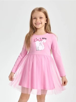 Zdjęcie produktu Sinsay - Sukienka z tiulem - różowy