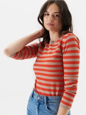 Zdjęcie produktu Sinsay - Sweter w paski - pomarańczowy