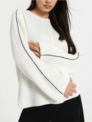 Zdjęcie produktu Sinsay - Sweter w prążki - kremowy