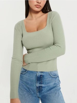 Zdjęcie produktu Sinsay - Sweter w prążki - zielony