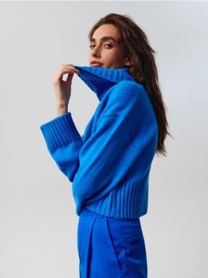 Zdjęcie produktu Sinsay - Sweter z golfem - niebieski