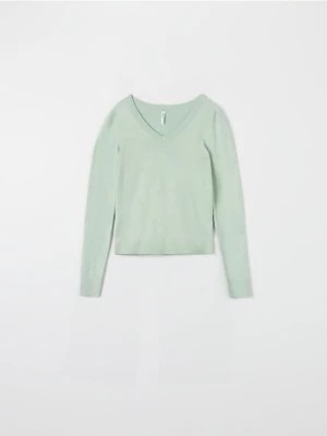 Zdjęcie produktu Sinsay - Sweter z miękkiej dzianiny - zielony