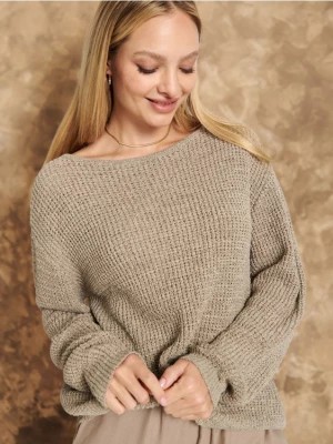 Zdjęcie produktu Sinsay - Sweter z ozdobnym splotem - beżowy