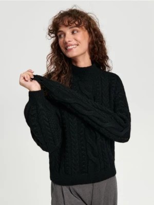 Zdjęcie produktu Sinsay - Sweter z ozdobnym splotem - czarny