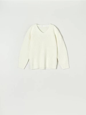 Zdjęcie produktu Sinsay - Sweter z ozdobnym splotem - kremowy