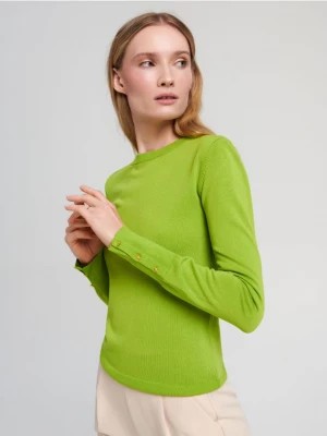 Zdjęcie produktu Sinsay - Sweter z ozdobnymi guzikami - zielony