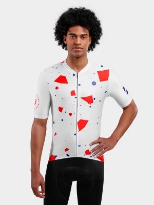 Zdjęcie produktu Siroko Koszulka kolarska "M2 Epic Race" w kolorze białym ze wzorem rozmiar: L