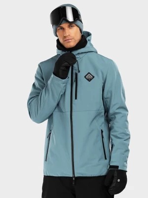 Zdjęcie produktu Siroko Softshellowa kurtka narciarska "Beluga" w kolorze morskim rozmiar: S