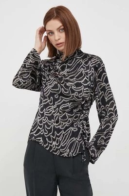 Zdjęcie produktu Sisley bluzka damska kolor czarny wzorzysta